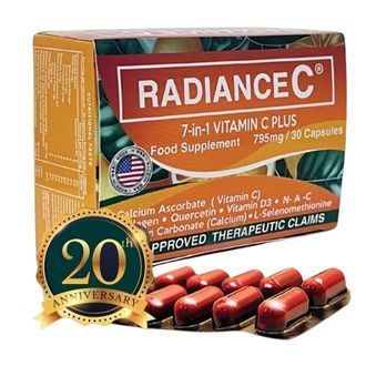 RADIANCE C 7 IN 1 VITAMIN C PLUS FOOD SUPPLEMENT WITH COLLAGEN CALCIUM ASCORBATE VITAMINS D3 N.A.C.